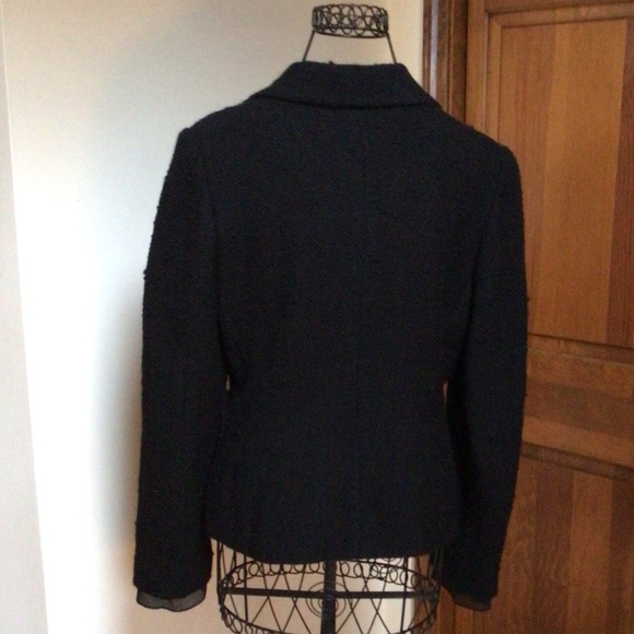 Banana Republic blazer, black on black tweed, 6, new with tags - Picture 2 of 8